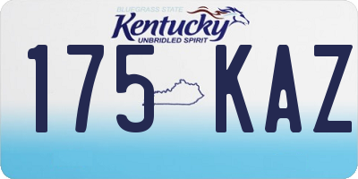 KY license plate 175KAZ