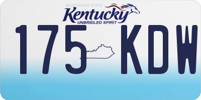 KY license plate 175KDW