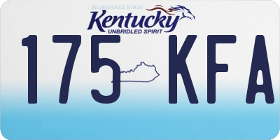 KY license plate 175KFA