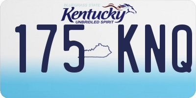KY license plate 175KNQ