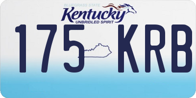KY license plate 175KRB