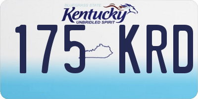KY license plate 175KRD
