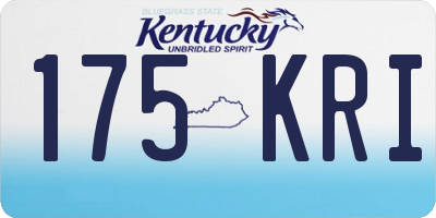 KY license plate 175KRI