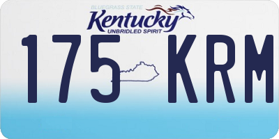 KY license plate 175KRM