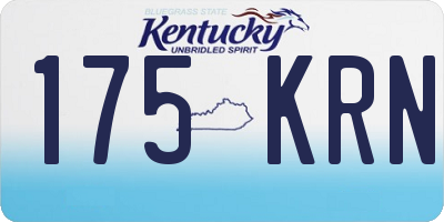 KY license plate 175KRN