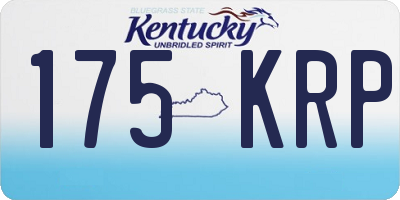 KY license plate 175KRP