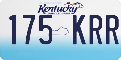 KY license plate 175KRR