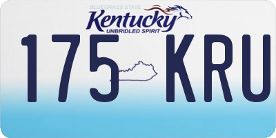 KY license plate 175KRU