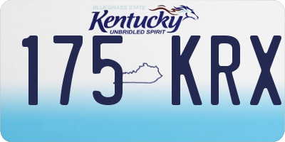 KY license plate 175KRX