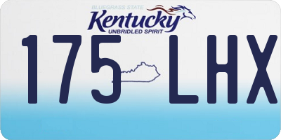 KY license plate 175LHX