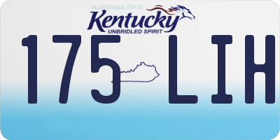 KY license plate 175LIH