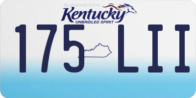 KY license plate 175LII
