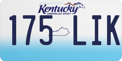 KY license plate 175LIK
