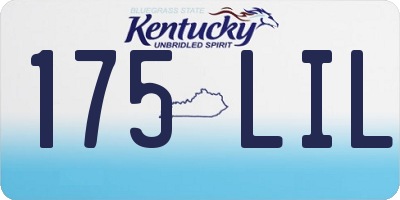 KY license plate 175LIL