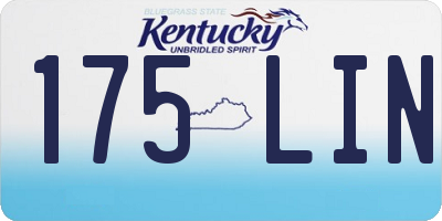 KY license plate 175LIN
