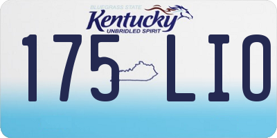 KY license plate 175LIO