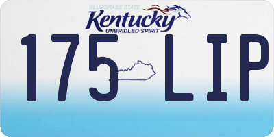 KY license plate 175LIP
