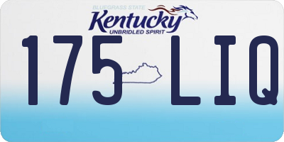 KY license plate 175LIQ
