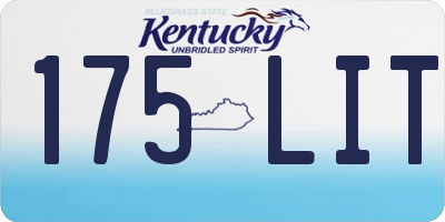 KY license plate 175LIT