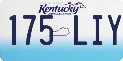 KY license plate 175LIY