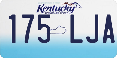 KY license plate 175LJA