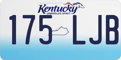 KY license plate 175LJB