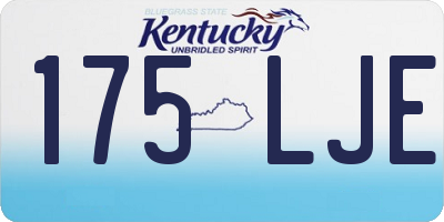 KY license plate 175LJE