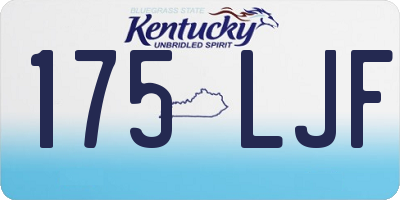 KY license plate 175LJF