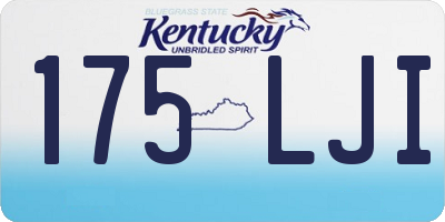 KY license plate 175LJI