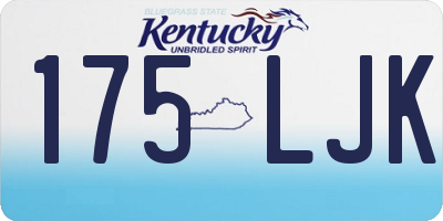 KY license plate 175LJK