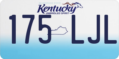 KY license plate 175LJL