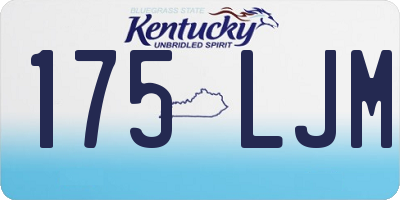 KY license plate 175LJM