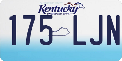 KY license plate 175LJN