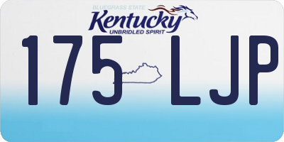 KY license plate 175LJP