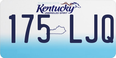 KY license plate 175LJQ