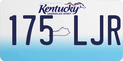 KY license plate 175LJR