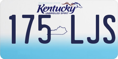KY license plate 175LJS