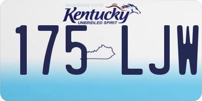 KY license plate 175LJW