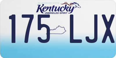KY license plate 175LJX