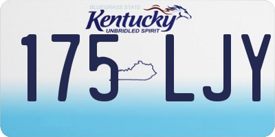KY license plate 175LJY