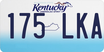 KY license plate 175LKA
