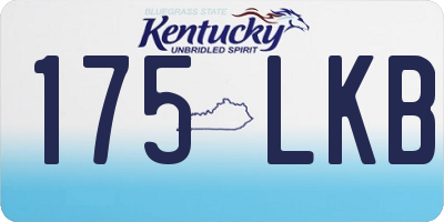 KY license plate 175LKB