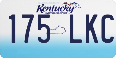 KY license plate 175LKC