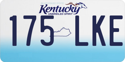 KY license plate 175LKE