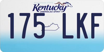 KY license plate 175LKF