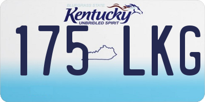 KY license plate 175LKG