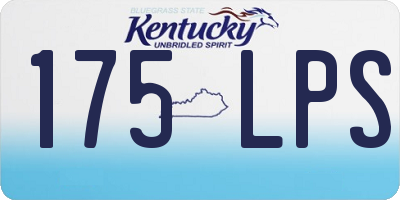 KY license plate 175LPS