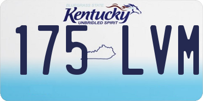 KY license plate 175LVM
