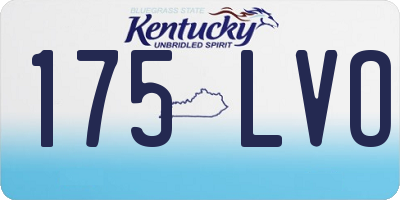 KY license plate 175LVO