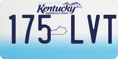 KY license plate 175LVT